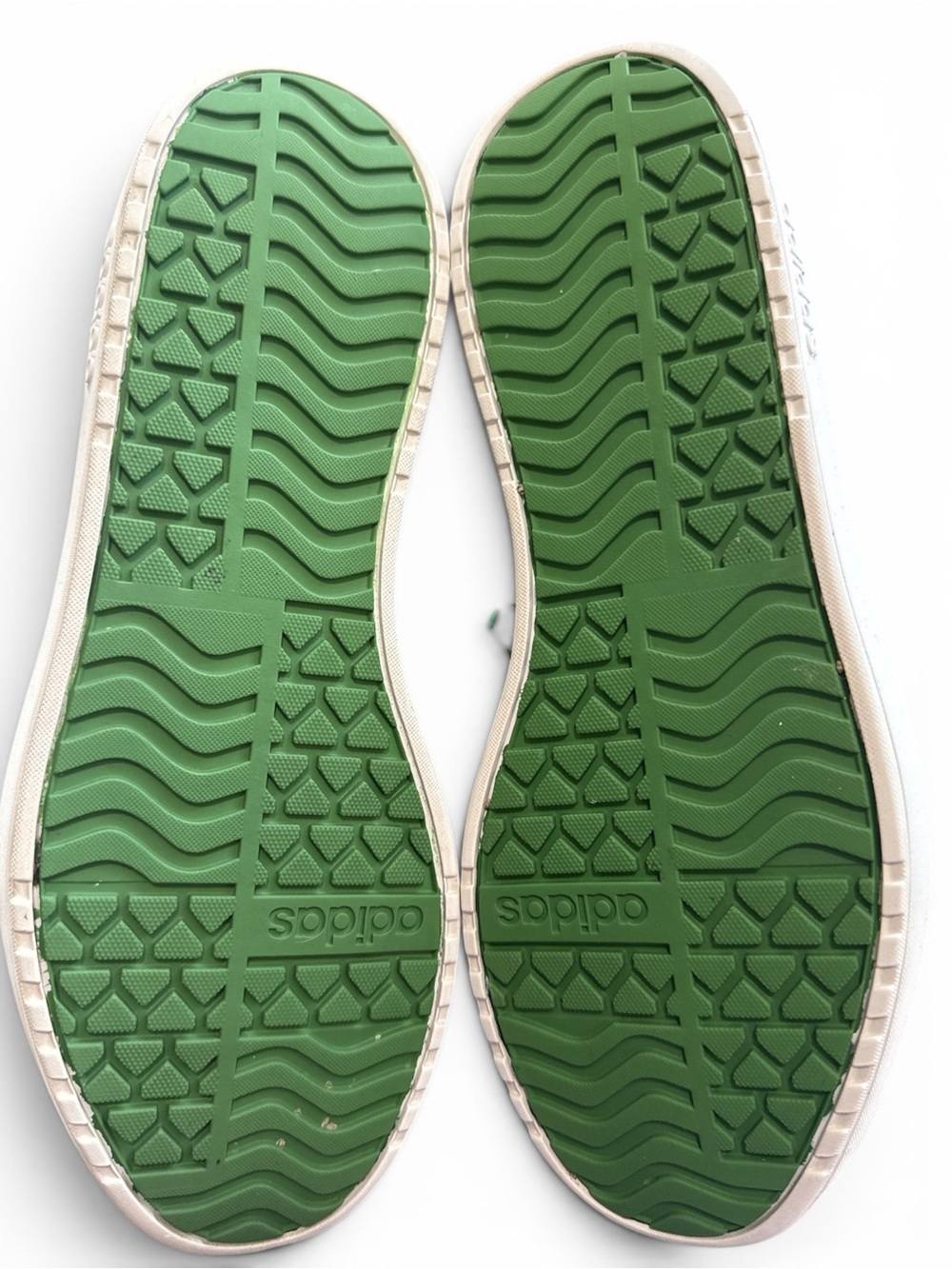 Adidas VL Court Bold Suede Platform Sneakers Green w/ Pink Stripes Women Sz 9.5 - Picture 8 of 8